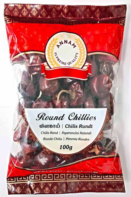 Annam Dried (Round) Red Chilli 100g - [50 X 100g]