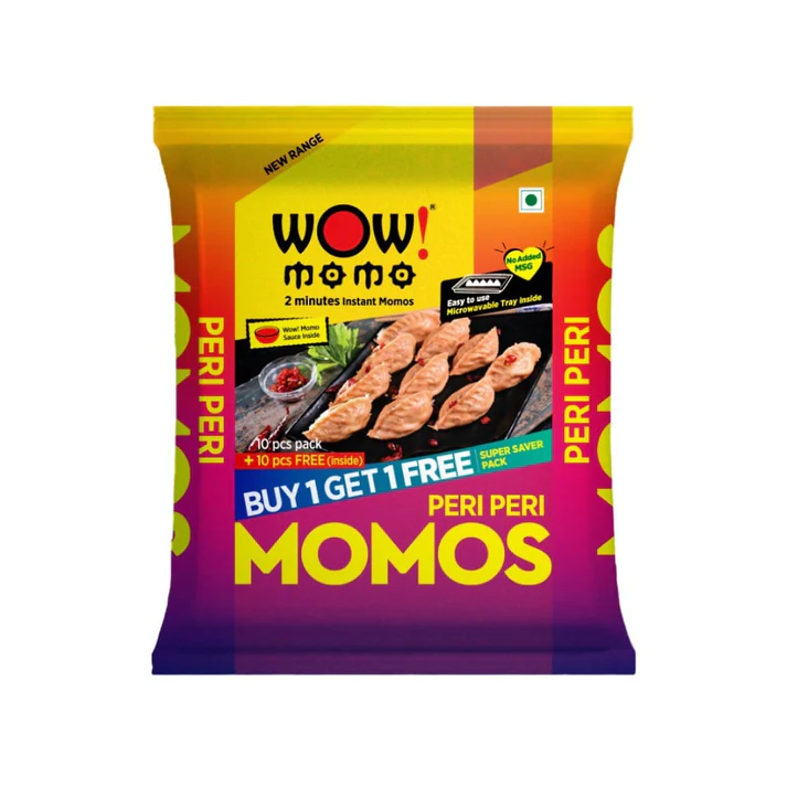 Wow! Veg Peri Peri Momo (10p +10p Free) [[10 X 240 gm]]