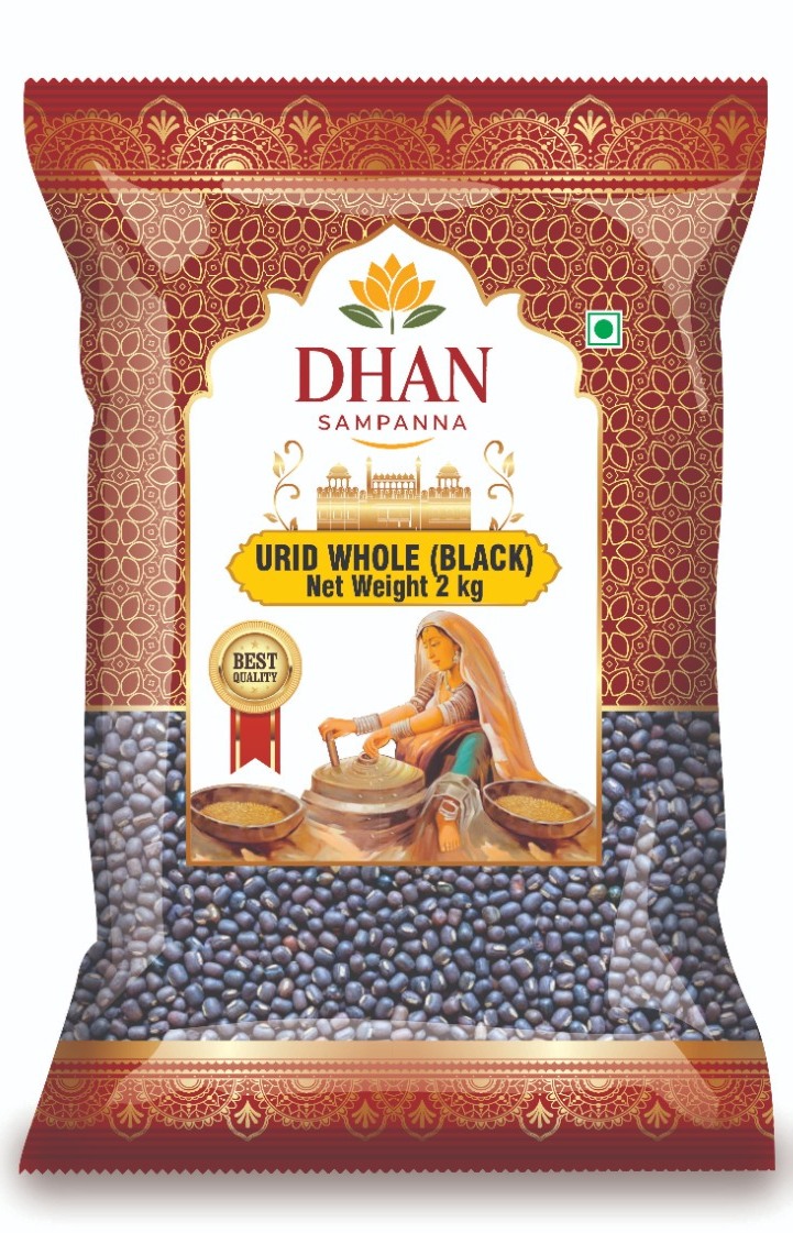 DS Urid Whole Black 2Kg - [6 X 2 Kg]