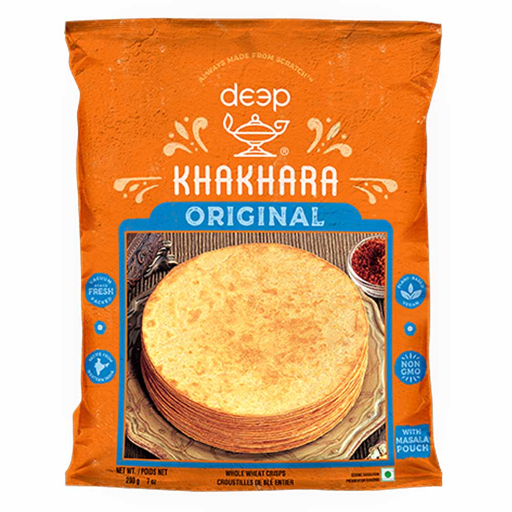 DEEP PLAIN (ORIGINAL) KHAKHARA [200 gm X 32 Pack]