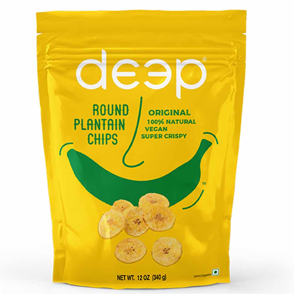 DEEP PLANTAIN CHIPS ROUND - ORIGINAL [340 gm X 15 Pack]