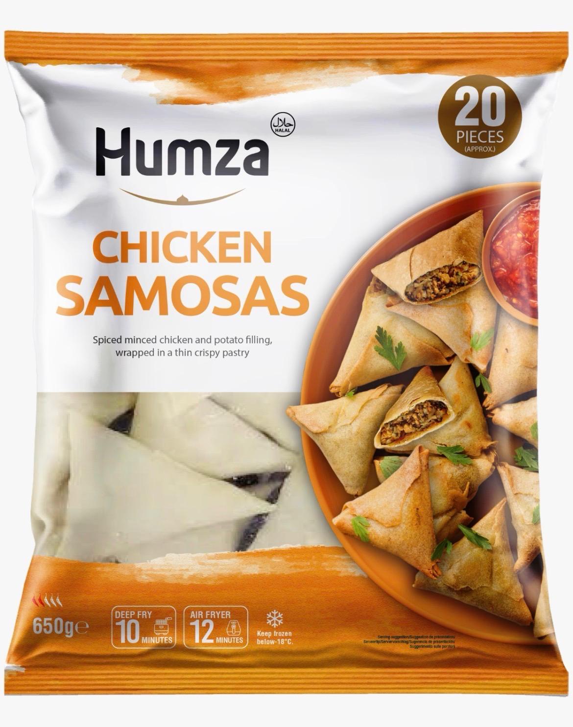 Humza Chicken Samosa 650g (20 Pcs) - [10 X 650g]