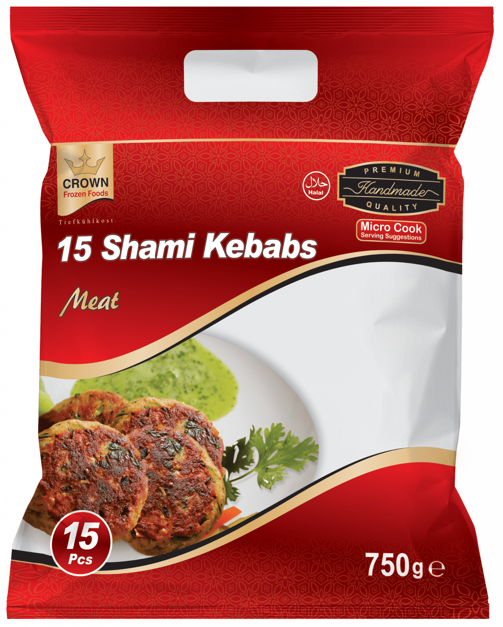 CROWN Shami Meat Kebab 15pcs x 12pkts 600 gm